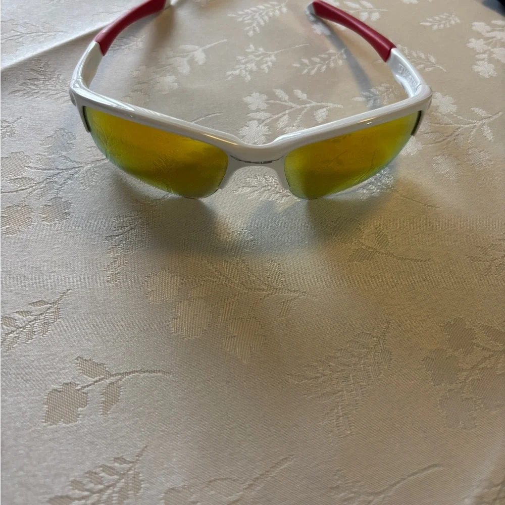 KIDS Oakley White Frame Yellow Lens Sport Sunglasses